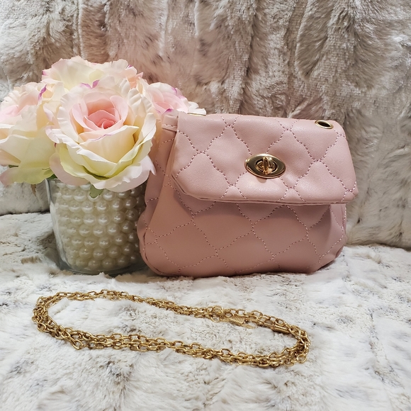 Pink Quilted Crossbody Bag - Picture 6 of 8